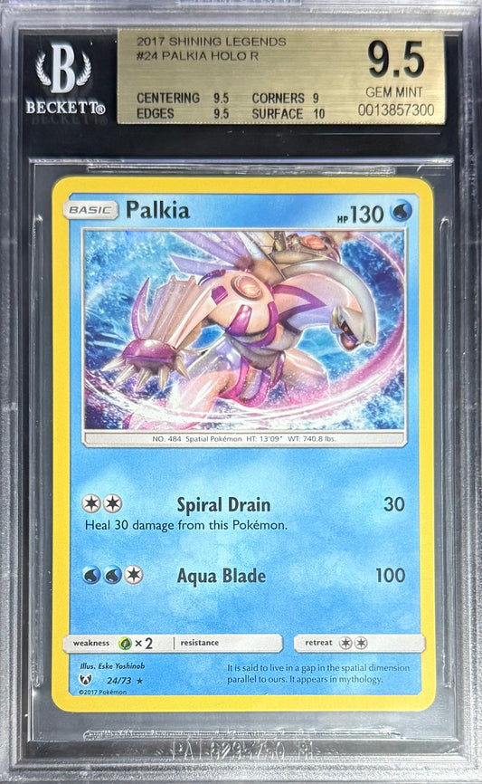 Pokemon Palkia 24/73 Holo Pokemon Shining Legends 2017 Beckett BGS 9.5