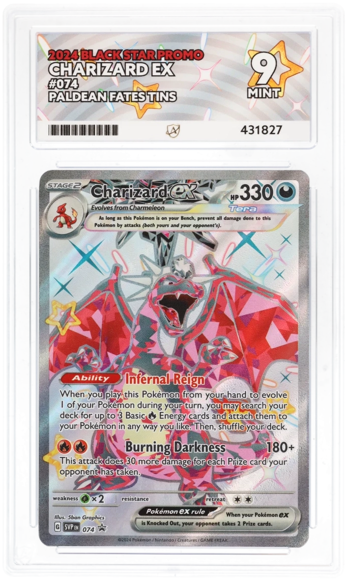 Pokemon Charizard 074 Full Art 2024 Black Star Promo ACE 9
