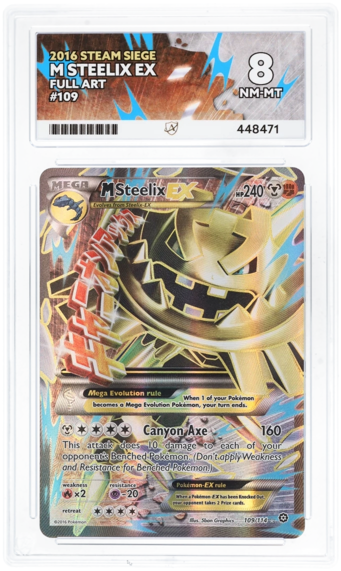 Pokemon M Steelix EX 109/114 Full Art 2016 Steam Siege 2016 Steam Siege ACE 8
