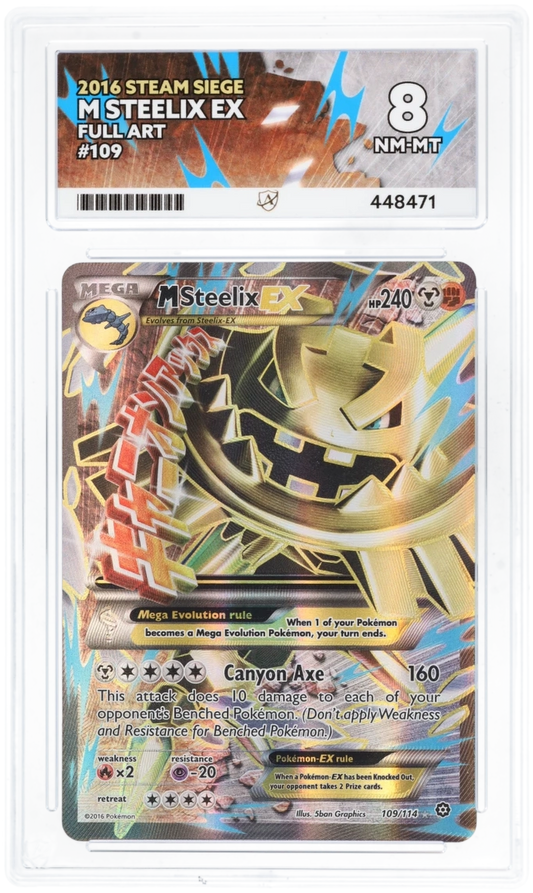 Pokemon M Steelix EX 109/114 Full Art 2016 Steam Siege 2016 Steam Siege ACE 8