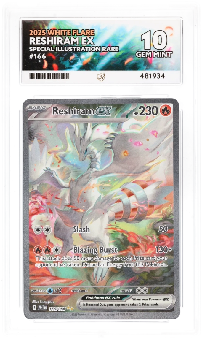Pokemon Reshiram EX 166/086 Special Illustration Rare Pokemon White Flare 2025 ACE10