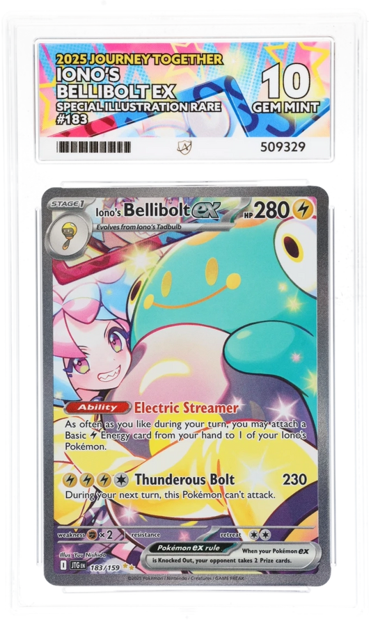 Pokemon Iono's Bellibolt EX 183/159 Special Illustration Rare Pokemon Journey Together 2025 ACE10