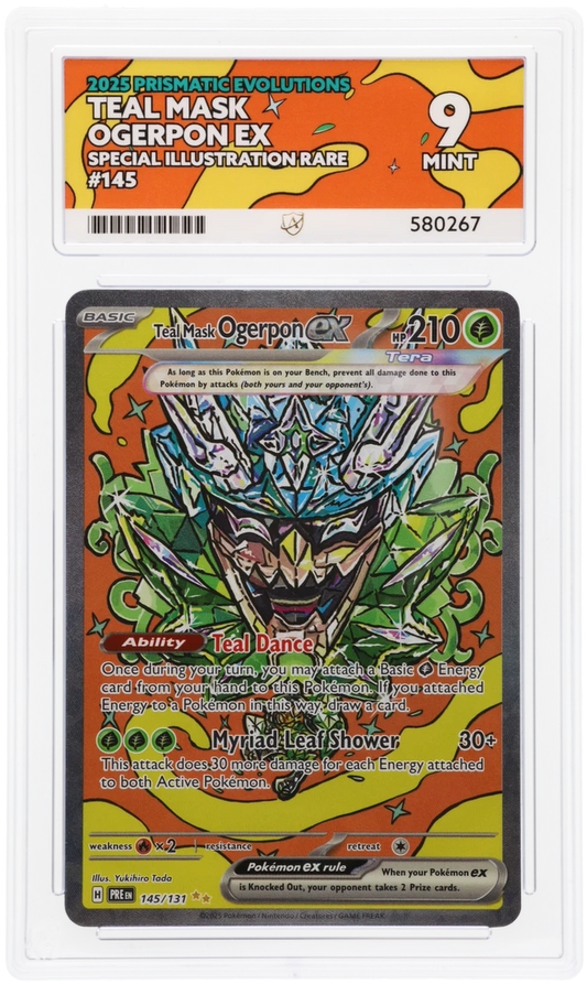 Pokemon Teal Mask Ogerpon EX 145/131 Special Illustration Rare 2025 Prismatic Evolutions ACE 9