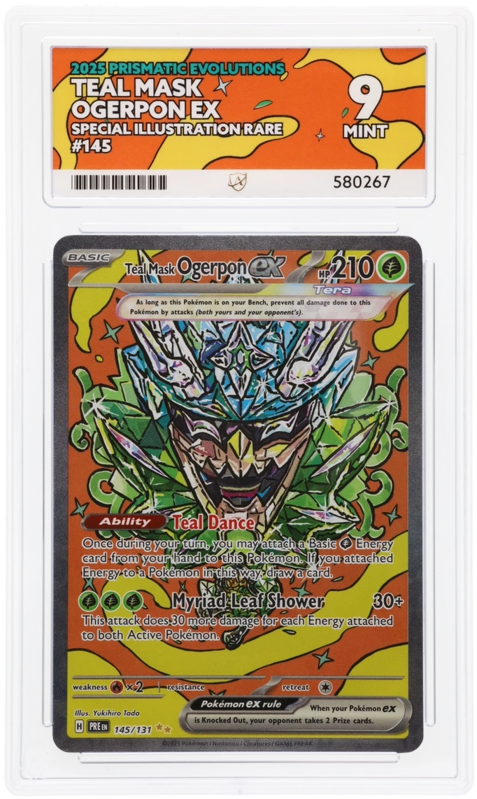 Pokemon Teal Mask Ogerpon EX 145/131 Special Illustration Rare 2025 Prismatic Evolutions ACE 9