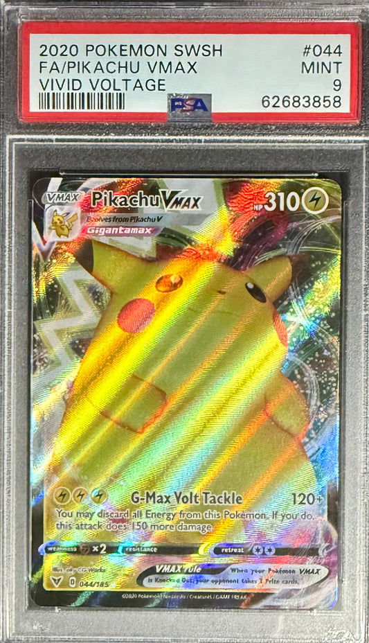 Pokemon FA/Pikachu VMAX 44/185 Pokemon SWSH Vivid Voltage 2020 PSA9