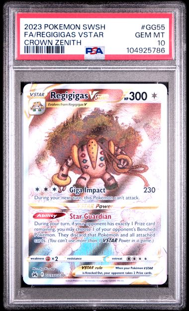 Pokemon Regigigas VSTAR GG55/GG70 Full Art 2023 Crown Zenith PSA 10