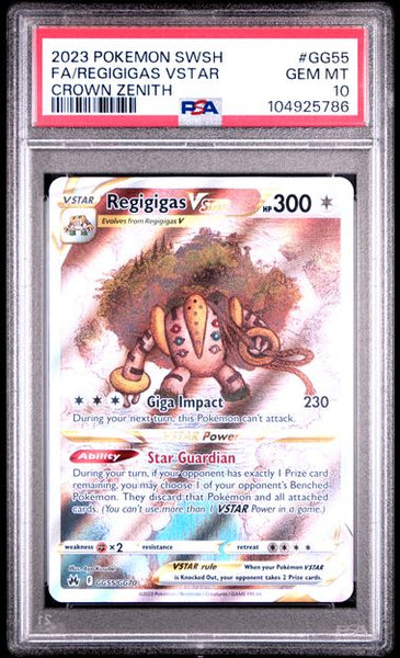 Pokemon Regigigas VSTAR GG55/GG70 Full Art 2023 Crown Zenith PSA 10