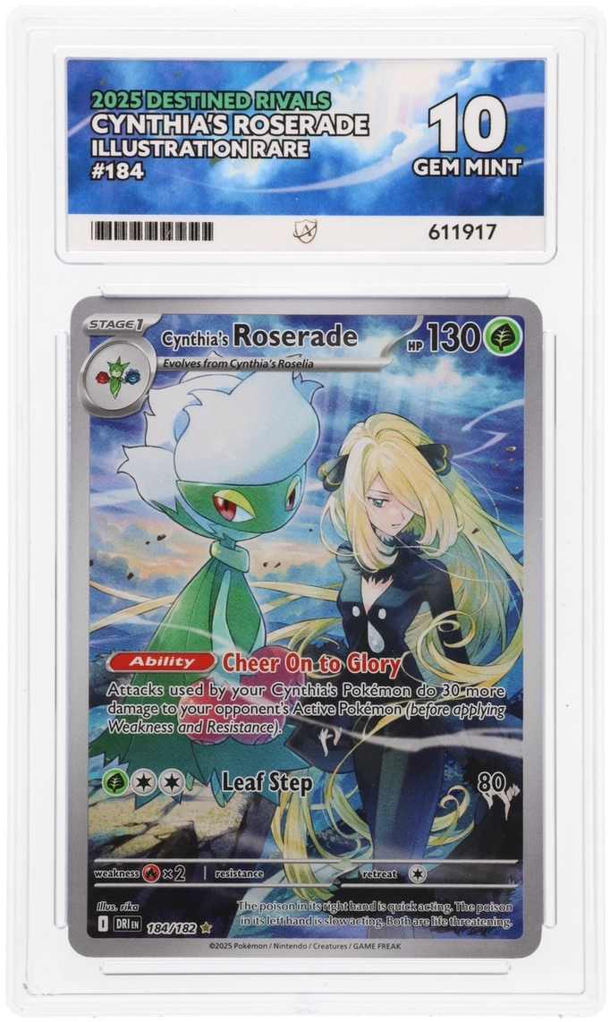 Pokemon Cynthia's Roserade 184/182 Illustration Rare Pokemon Destined Rivals 2025 ACE10