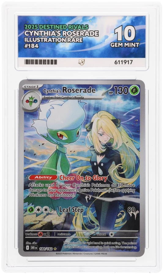 Pokemon Cynthia's Roserade 184/182 Illustration Rare Pokemon Destined Rivals 2025 ACE10