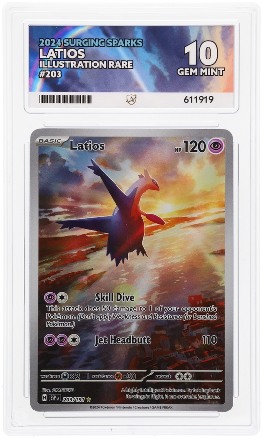 Pokemon Latios 203/191 Illustration Rare Pokemon Surging Sparks 2024 ACE10