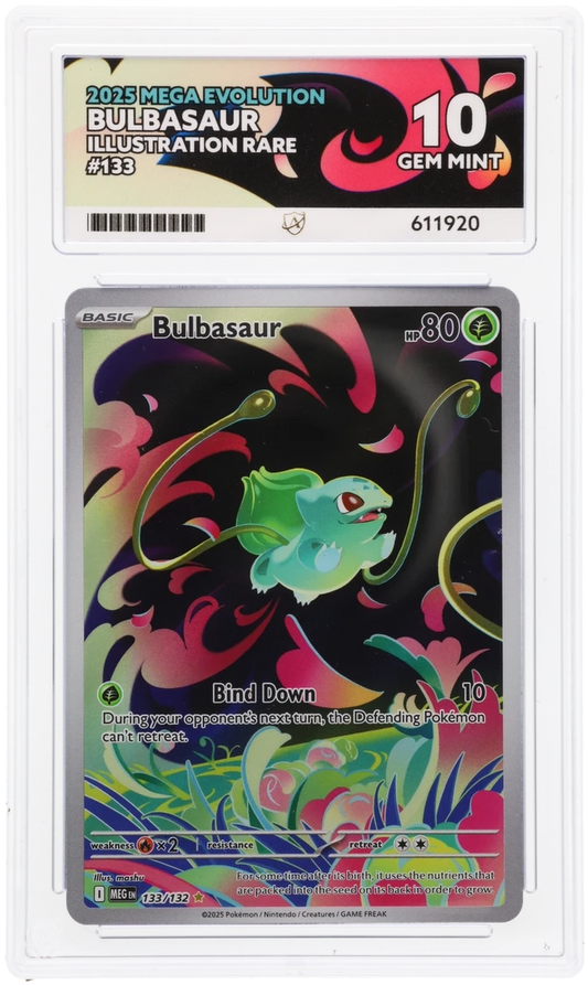 Pokemon Bulbasaur 133/132 Illustration Rare Pokemon Mega Evolution 2025 ACE10