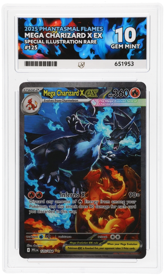 Pokemon Mega Charizard X EX 125/094 Special Illustration Rare Pokemon Phantasmal Flames 2025 ACE10