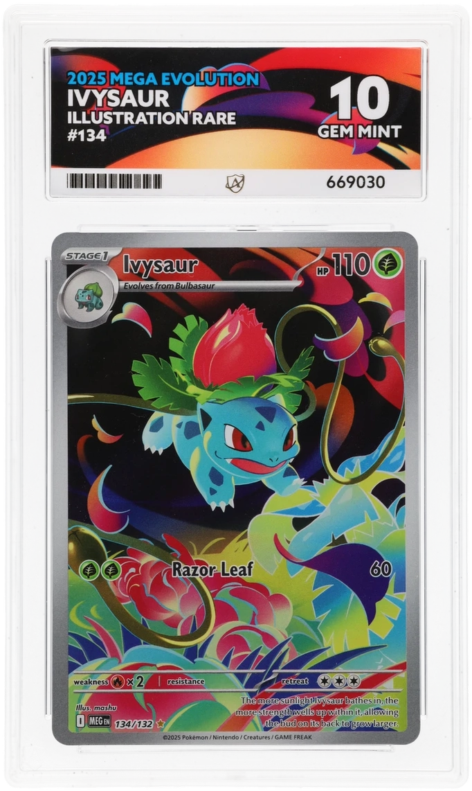 Pokemon Ivysaur 134/132 Illustration Rare 2025 Mega Evolution ACE 10