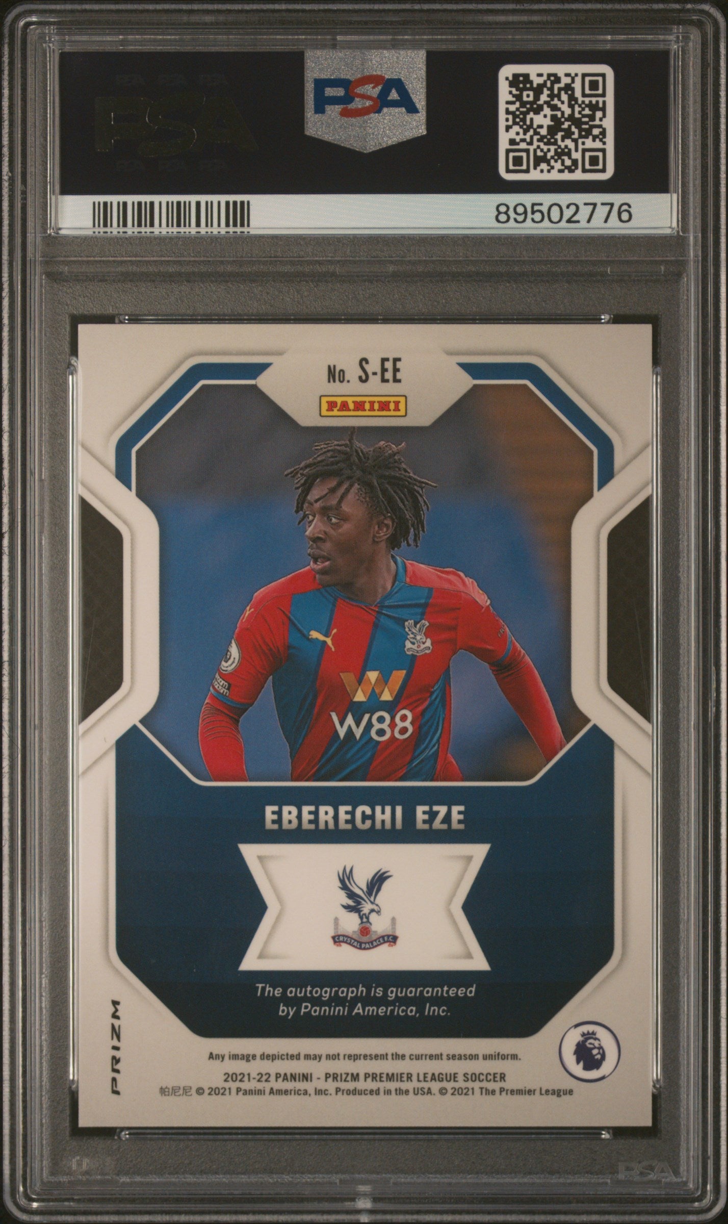 Panini Eberechi Eze Choice Signatures Card Panini Prizm Premier League 2021 PSA10