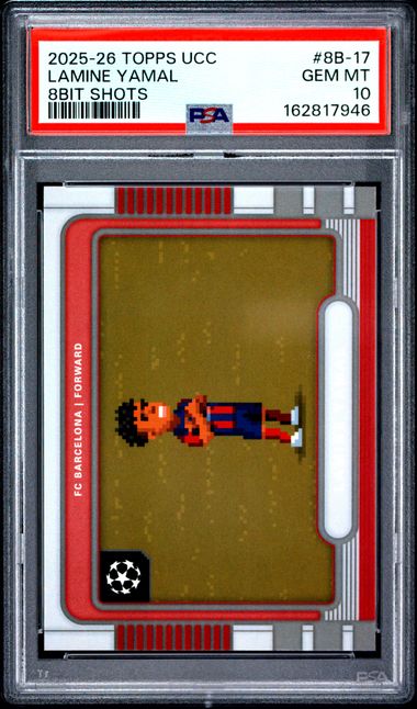 Topps Lamine Yamal 8 Bit Shots #8B-17 2025-2026 Topps Uefa Club Competitions PSA 10