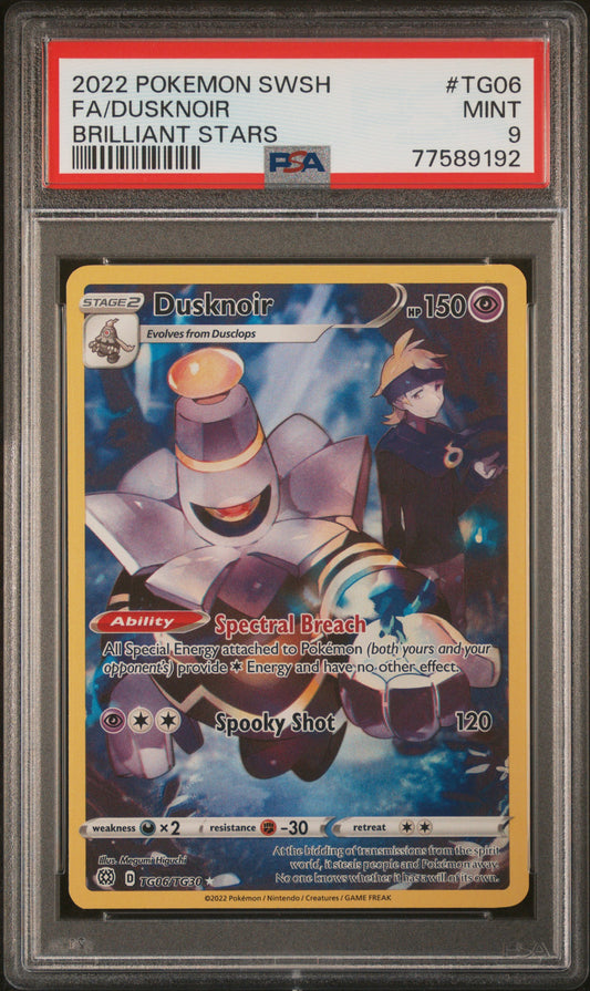 Pokemon FA/Dusknoir TG06/TG30 Brilliant Stars Pokemon SWSH 2022 PSA9