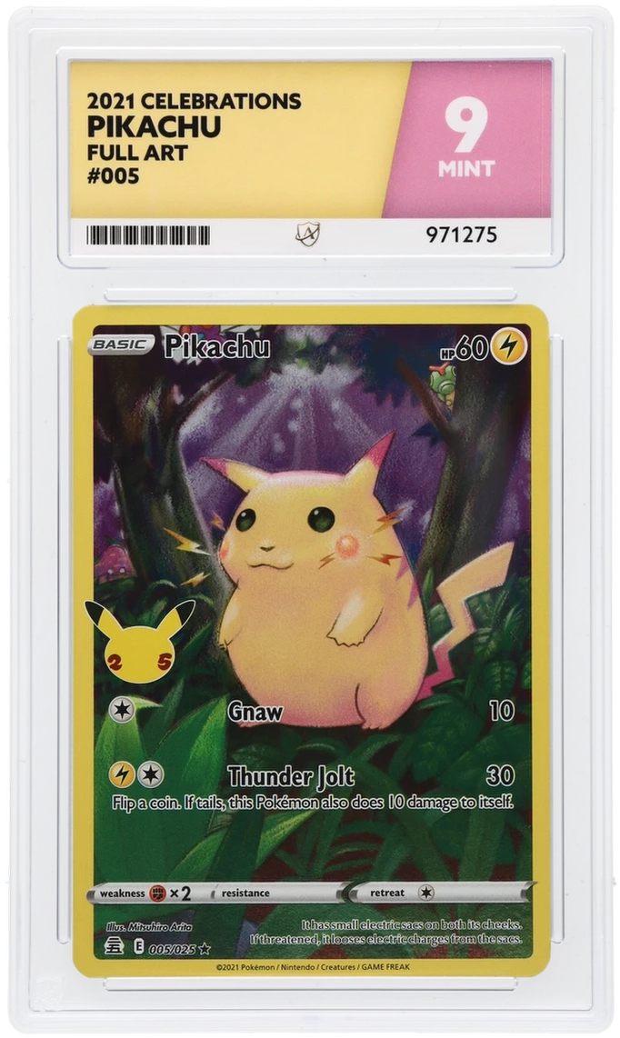 Pokemon Pikachu 005/025 Full Art 2021 Celebrations ACE 9