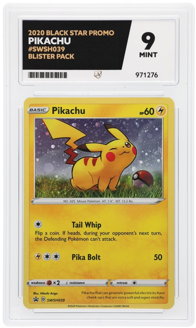 Pokemon Pikachu SWSH039 Cosmo Holo 2020 Black Star Promo ACE 9