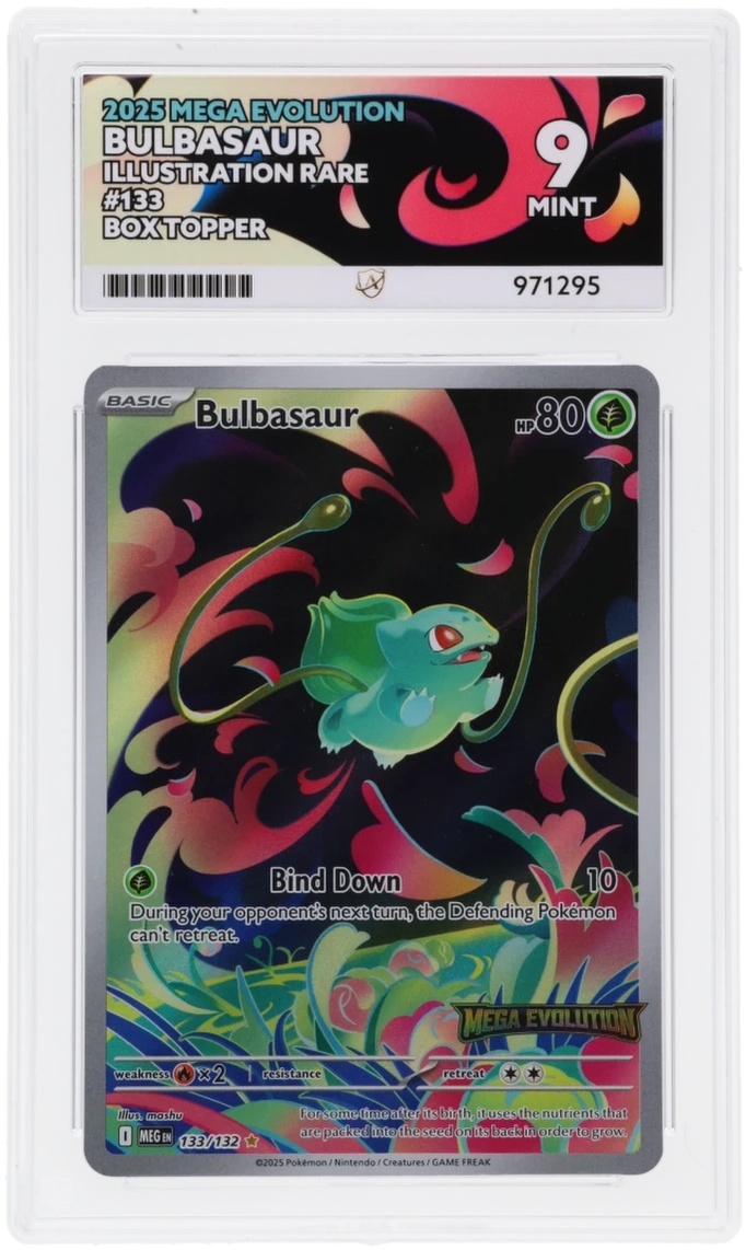 Pokemon Bulbasaur 133/132 Illustration Rare Box Topper 2025 Mega Evolution ACE 9