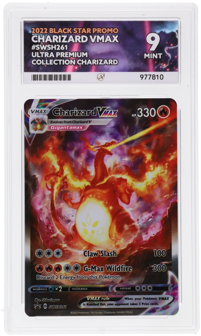 Pokemon Charizard VMAX SWSH261 Full Art 2022 Black Star Promo ACE 9
