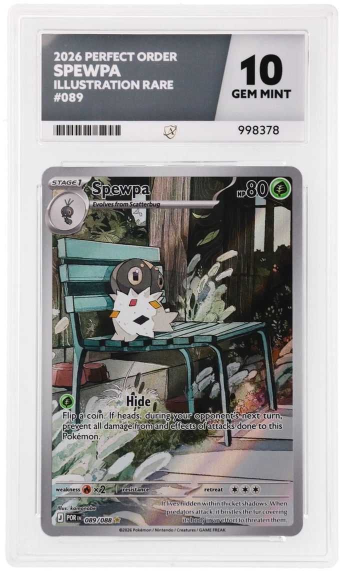 Pokemon Spewpa 089/088 Illustration Rare 2026 Perfect Order ACE 10