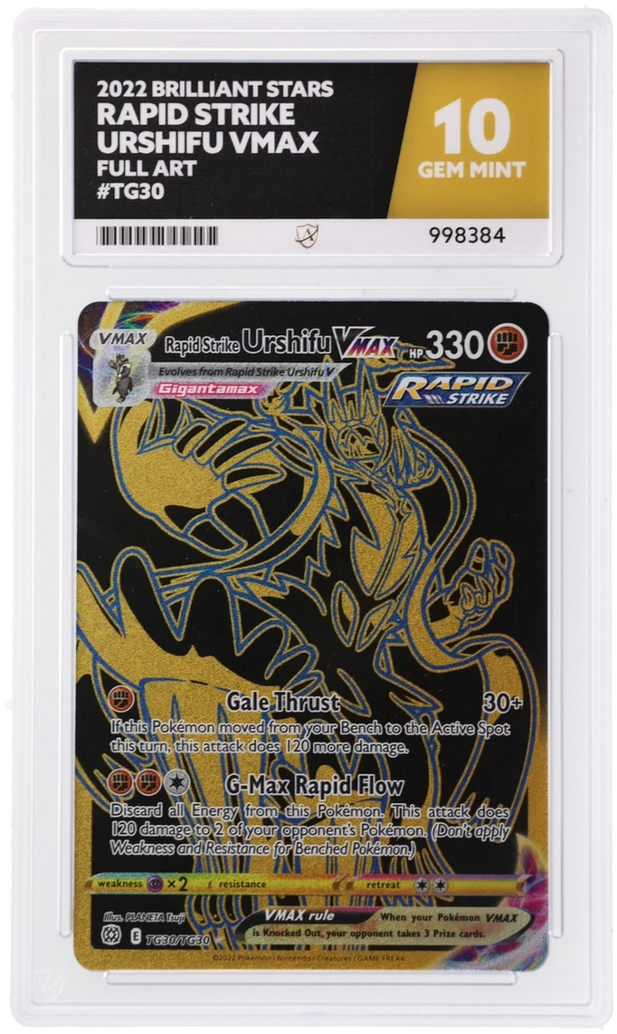 Pokemon Rapid Strike Urshifu VMAX TG30/TG30 Full Art 2022 Brilliant Stars ACE 10