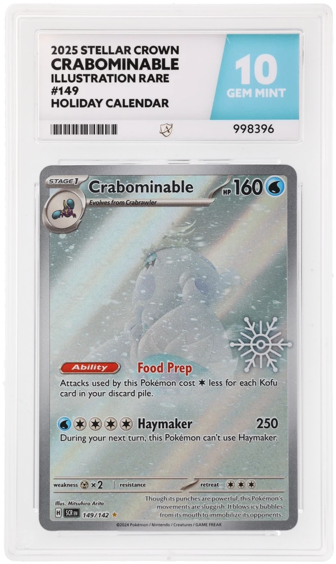 Pokemon Crabominable 149/142 Illustration Rare 2025 Stellar Crown Holiday Calendar ACE 10