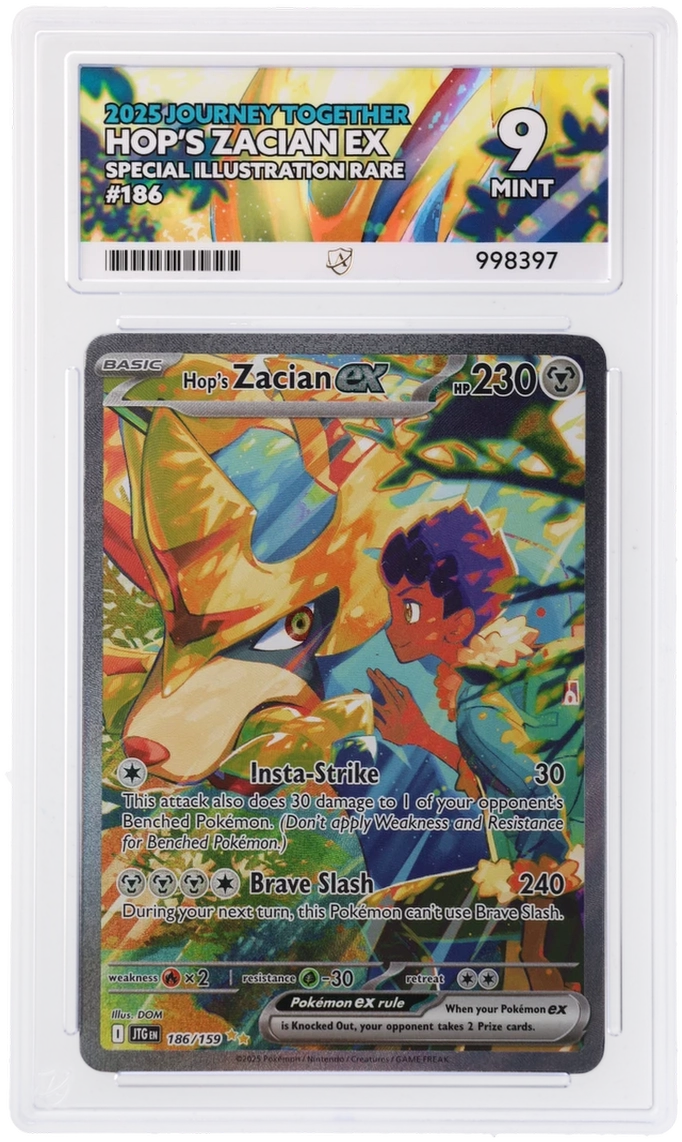 Pokemon Hop's Zacian EX 186/159 Special Illustration Rare 2025 Journey Together ACE 9