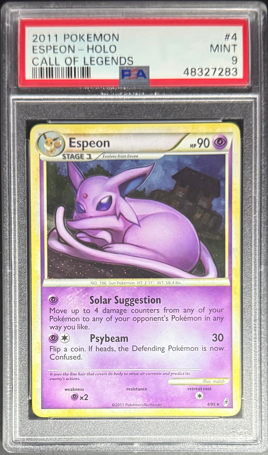 Pokemon Espeon 4/95 Holo Pokemon Call Of Legends 2011 PSA9