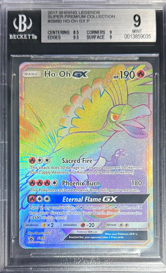 Pokemon Ho-Oh SM80 Pokemon Shining Legends Super-Premium Collection 2017 Beckett BGS 9