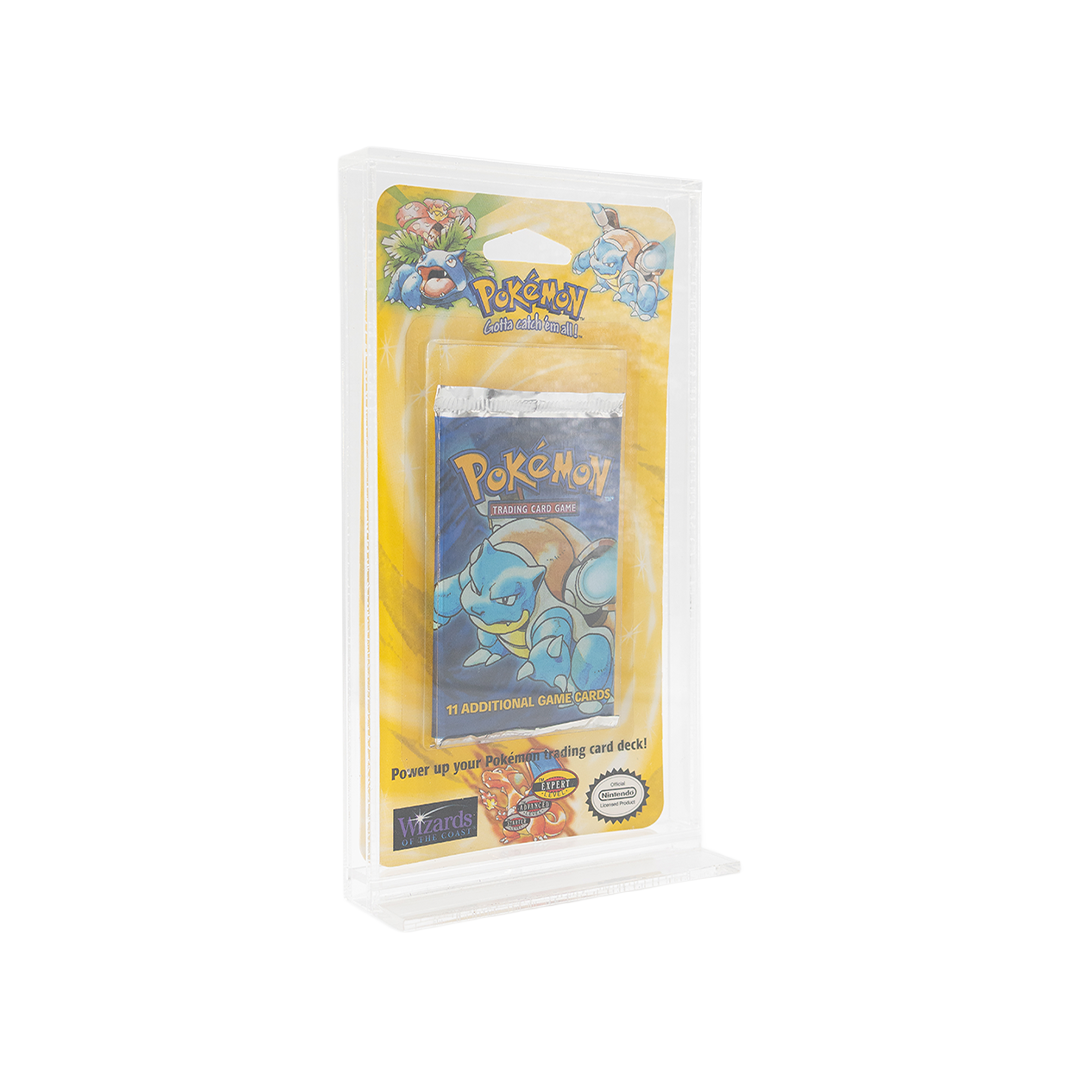 Pokémon 1999 Factory Sealed Base Set Booster Blister Pack With Acrylic Case - Blastoise