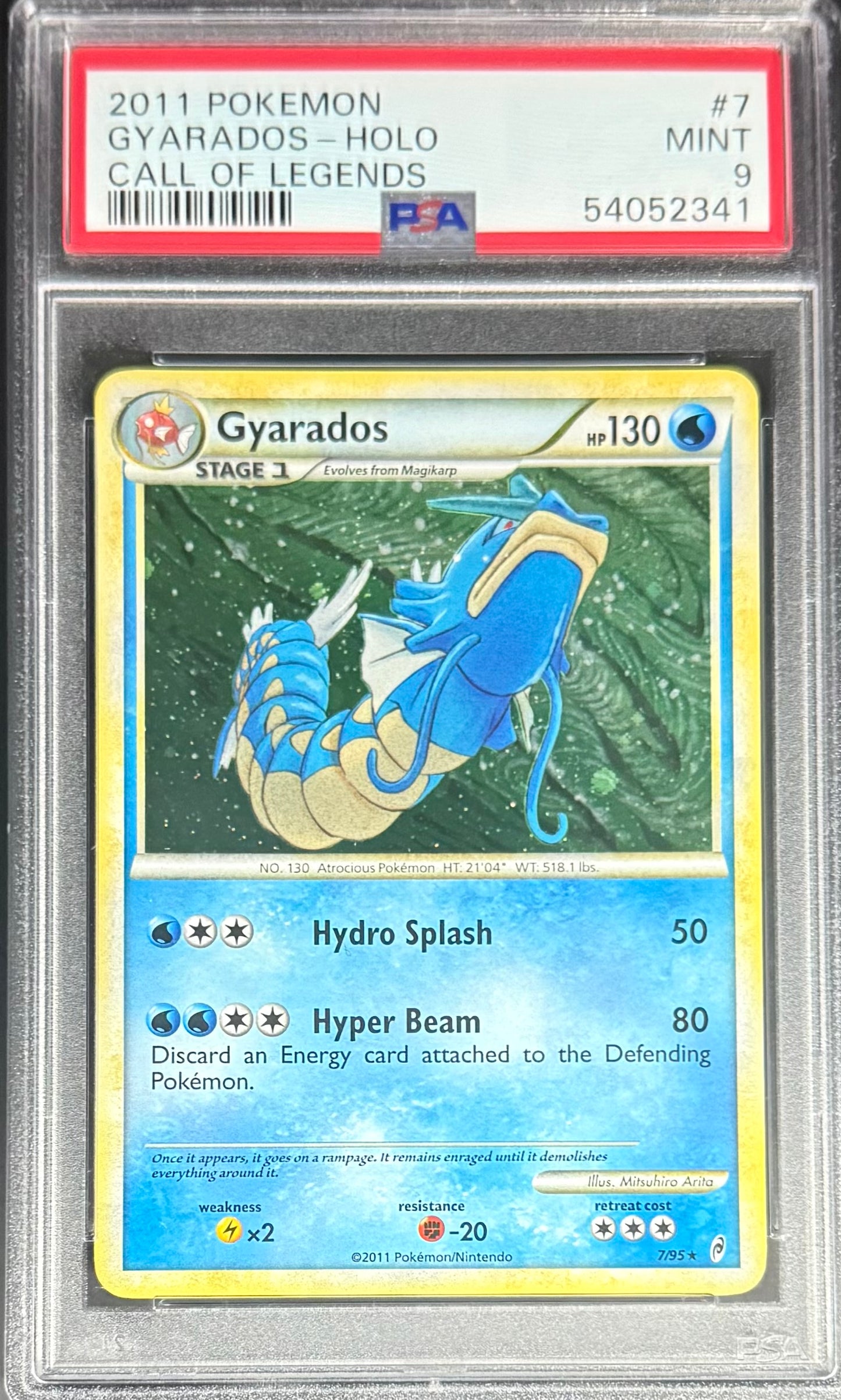Pokemon Gyarados 7/95 Holo Pokemon Call Of Legends 2011 PSA9