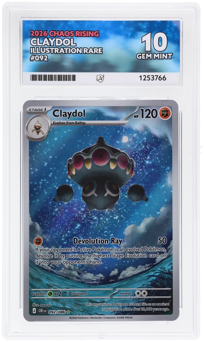 Pokemon Claydol 092/086 Illustration Rare 2026 Chaos Rising ACE 10