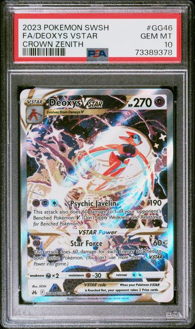 Pokemon Deoxys VSTAR GG46/GG70 Ultra Rare 2023 Crown Zenith Galarian Gallery PSA 10