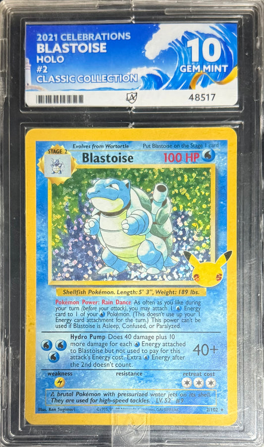 Pokemon Blastoise 2/102 Pokemon Celebrations Classic Collection 2021 ACE10