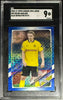 Topps Erling Haaland Blue Refractor /75 Chrome UEFA Japan 2020-21 SGC 9