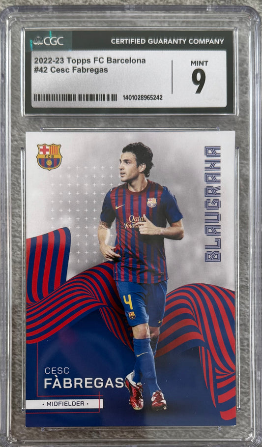 Topps Cesc Fabregas Base Card FC Barcelona Team Set 2022-23 #42 CGC9