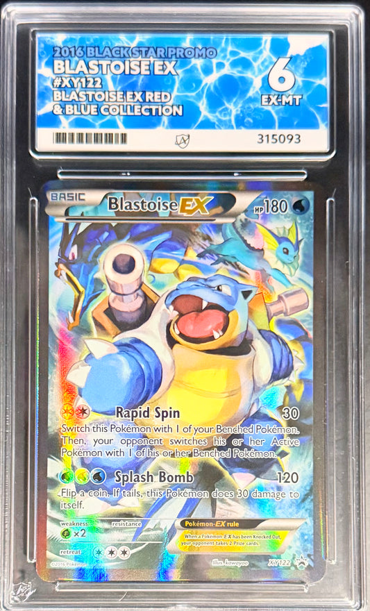 Pokemon Blastoise EX /XY122 Pokemon Black Star Promo Red & Blue Collection 2016 ACE6