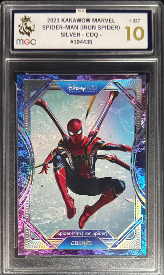 Kakawow Spider Man (Iron Spider) Silver Refractor Kakawow Disney 100 Cosmos Marvel 2023 MGC10