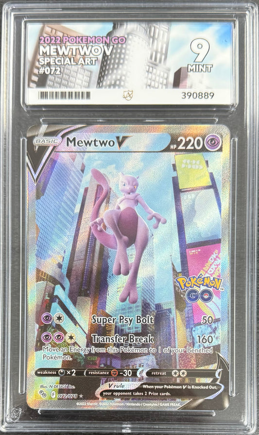 Pokemon Mewtwo V 072/078 Special Art Pokemon GO 2022 ACE9