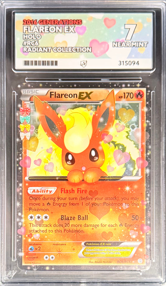 Pokemon Flareon EX RC6/RC32 Holo Pokemon Generations Radiant Collection 2016 ACE7