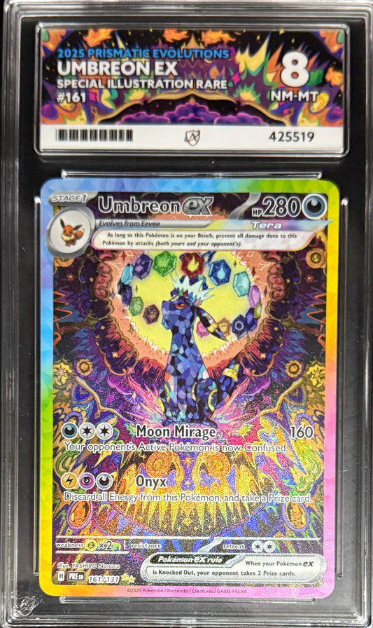 Pokemon Umbreon EX 161/131 Special Illustration Rare Pokemon Prismatic Evolution 2025 ACE8