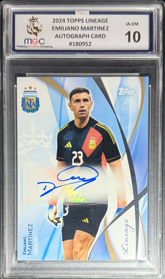 Topps Emiliano Martinez Autograph Card Argentina Lineage 2024 MGC10