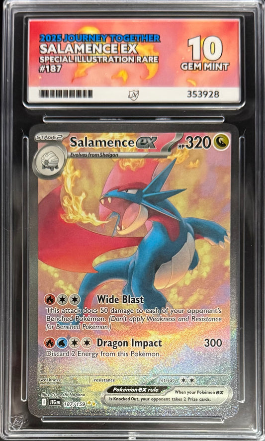Pokemon Salamence EX 187/159 Special Illustration Rare Pokemon Journey Together 2025 ACE10