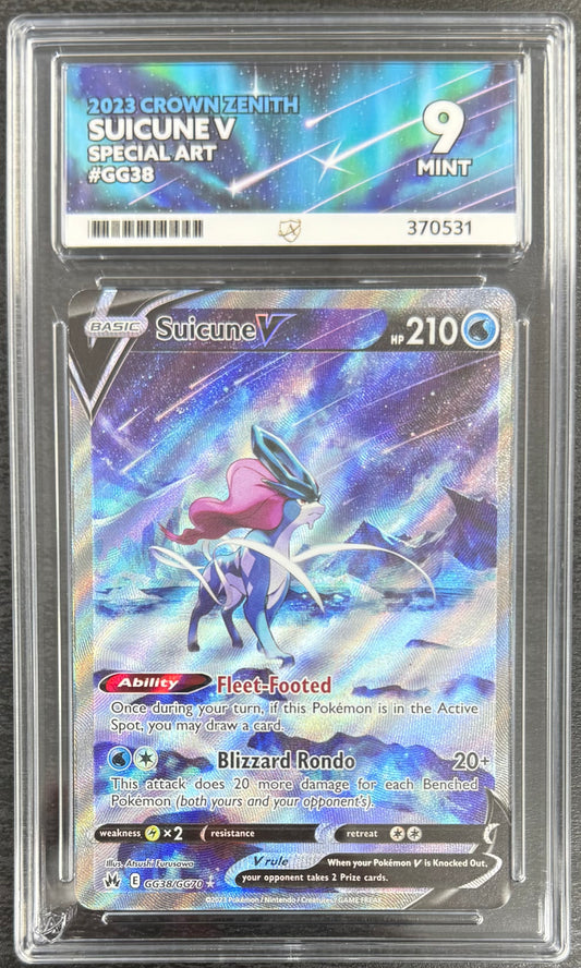 Pokemon Suicune V GG38 Special Art Pokemon Crown Zenith 2023 ACE9