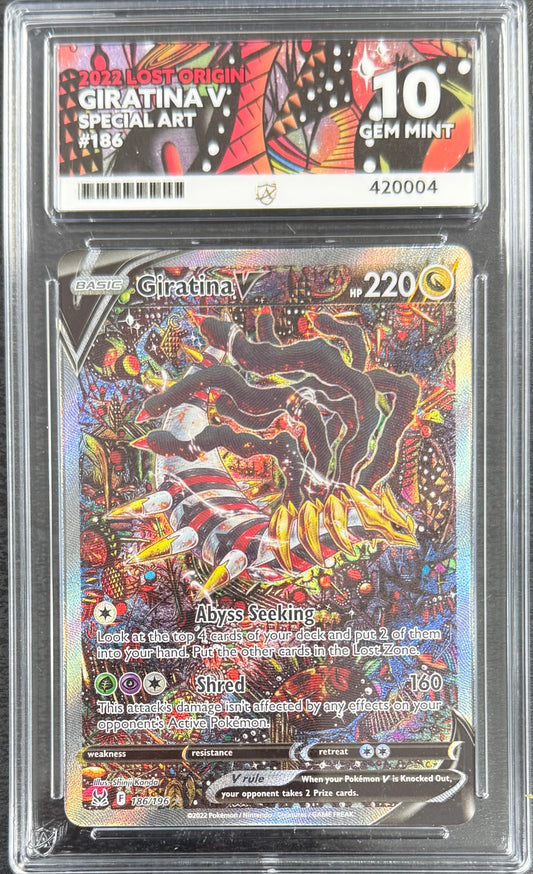 Pokemon Giratina 186/196 Special Art Pokemon Lost Origin 2022 ACE10