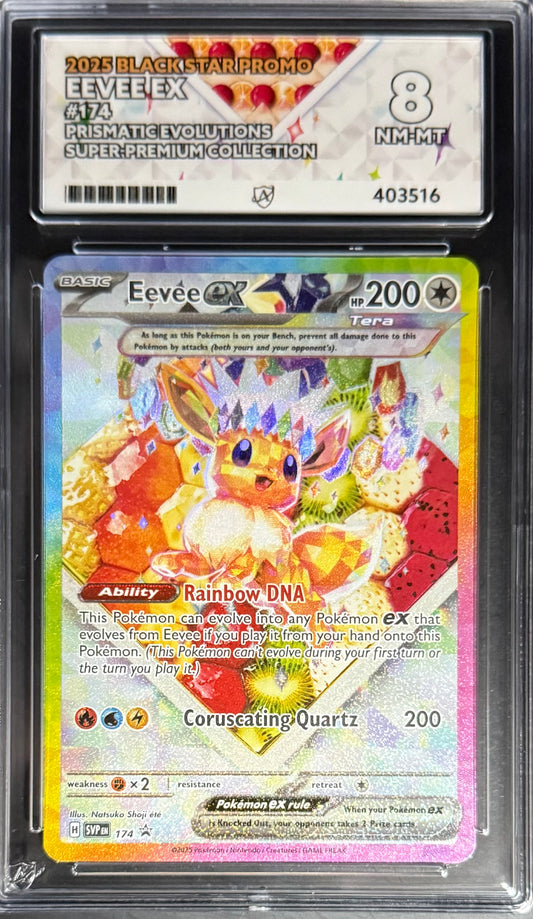 Pokemon Eevee /174 Pokemon Black Star Promo Prismatic Evolutions SPC 2025 ACE8