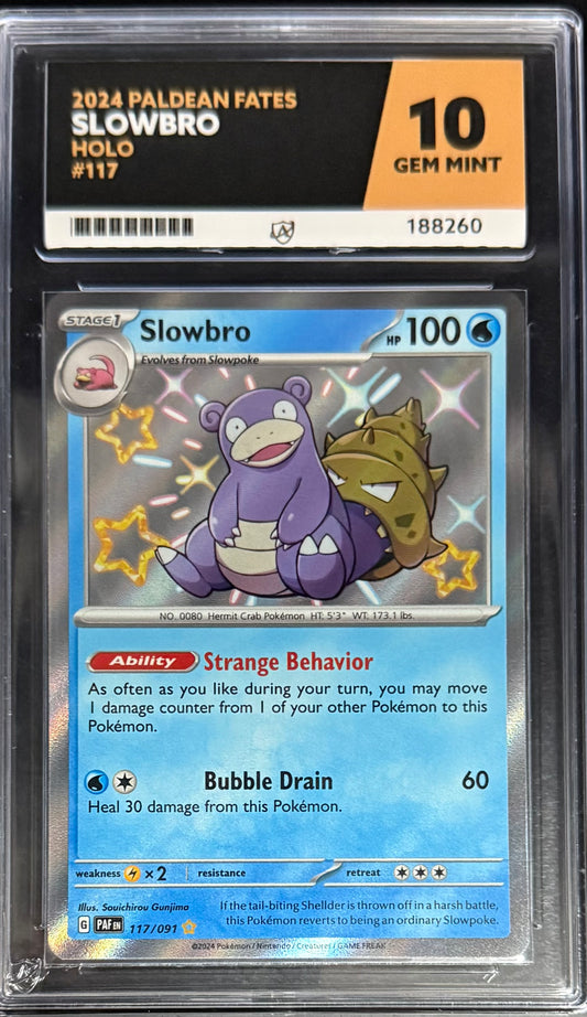 Pokemon Slowbro 117/091 Holo Pokemon Paldean Fates 2024 ACE10
