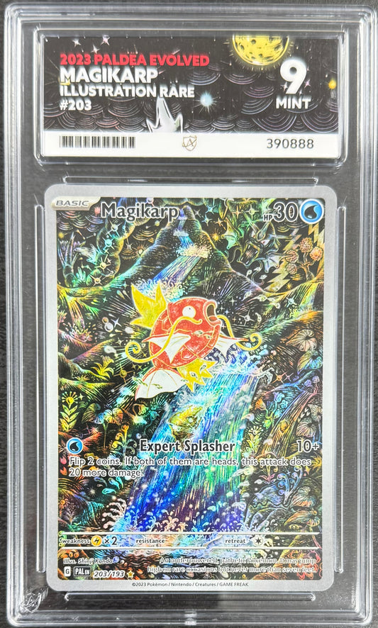 Pokemon Magikarp 203/193 Illustration Rare Pokemon Paldea Evolved 2023 ACE9