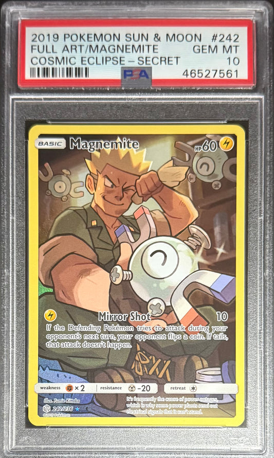 Pokemon Magnemite 242/236 Pokemon Sun & Moon Cosmic Eclipse 2019 PSA10